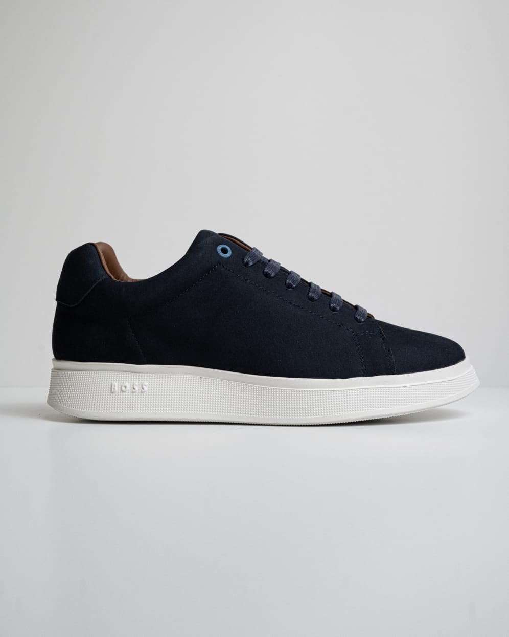 BOSS Bulton Suede Sneaker in dark blue